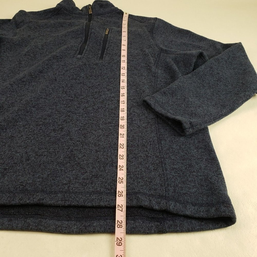 Woolrich Quarter Zip Pullover Sweater Mens XL Blue Long Sleeve Fleece Jacket - Picture 7 of 10